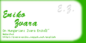 eniko zvara business card